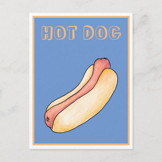 Hot Dog Postkarte (Vorderseite)