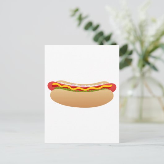Hot Dog Postkarte (Stehend Vorderseite)
