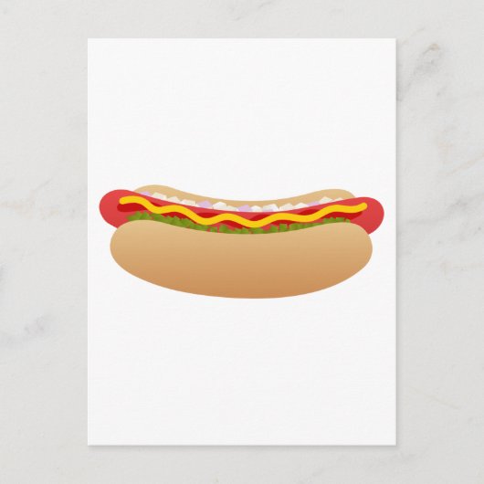 Hot Dog Postkarte (Vorderseite)