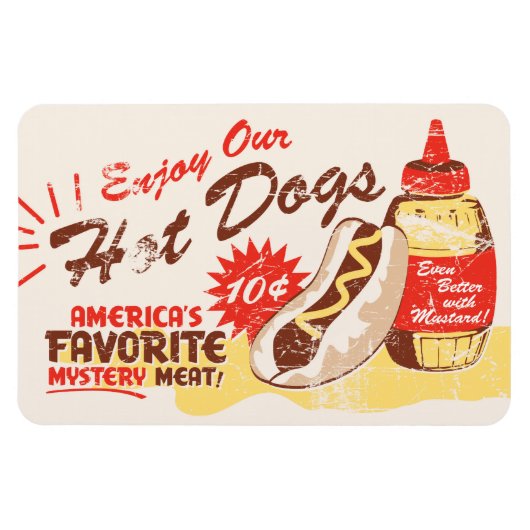 Hot Dog Premium Magnet (Horizontal)