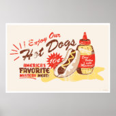 Hot Dog Print Poster (Vorne)