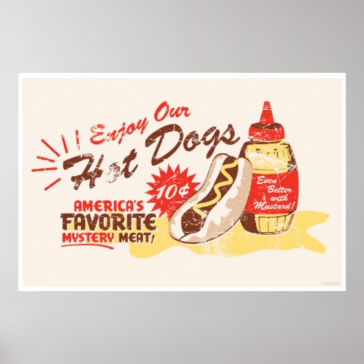 Hot Dog Print Poster (Vorne)