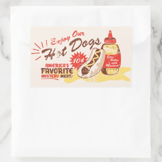 Hot Dog Rectangle Stickers (Tasche)