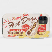 Hot Dog Retro iPhone Hülle (Rückseite (Horizontal))