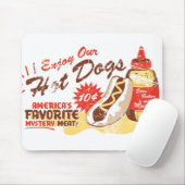 Hot Dog Retro-Mausepad Mousepad (Mit Mouse)