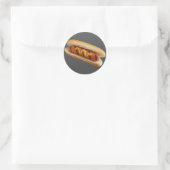 Hot Dog Runder Aufkleber (Tasche)