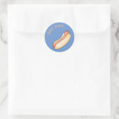 Hot Dog Runder Aufkleber (Tasche)