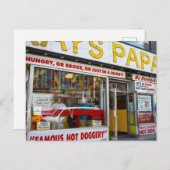Hot Dog Shop Upper West Side New York City NYC Postkarte (Vorne/Hinten)