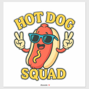 Hot Dog Squad Hot Dog Stand Team Hotdog Crew Aufkleber