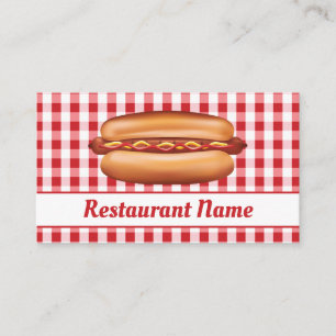 Hot-Dog-Stand oder Fast-Food-Diner-Restaurant Visitenkarte