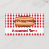 Hot Dog Stand oder Fast Food Restaurant Visitenkarte (Vorderseite)