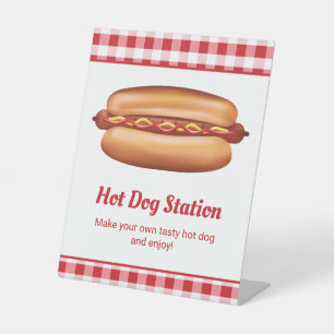 Hot-Dog-Station Hot-Dog-Bar Mach deinen eigenen Ho Sockelschild