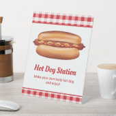 Hot Dog Station Hot Dog Bar machen Ihren eigenen H Sockelschild (In SItu)