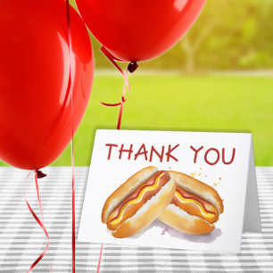 Hot Dog Summer Cookie Dankeschön Card - Kinder GRI Dankeskarte
