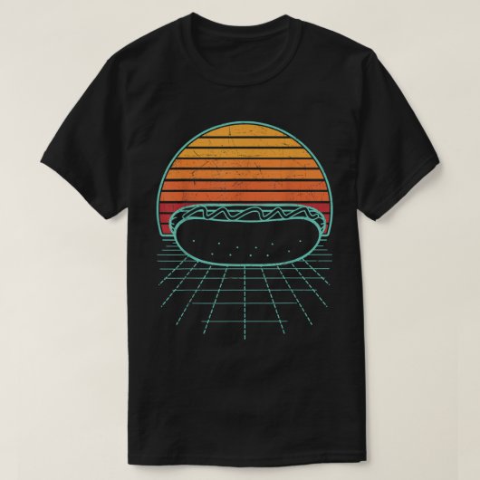 Hot Dog Sunset Retro Hotdog Wurst Frankfurter Wi T-Shirt (Design vorne)