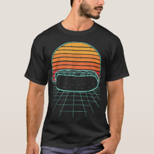 Hot Dog Sunset Retro Hotdog Wurst Frankfurter Wi T-Shirt