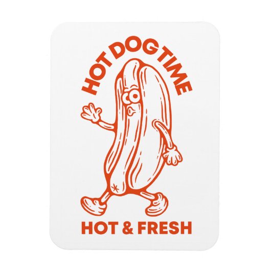 Hot Dog Time Magnet (Vertikal)