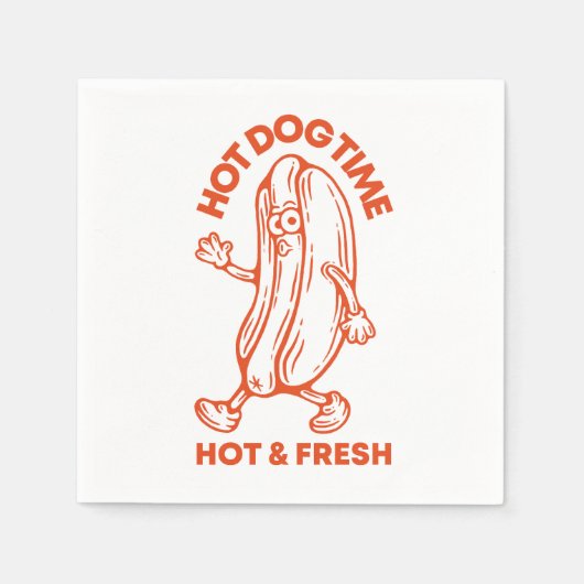 Hot Dog Time Serviette (Vorderseite)