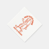 Hot Dog Time Serviette (Ecke)
