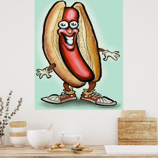 Hot Dog Typ Poster (Küche)