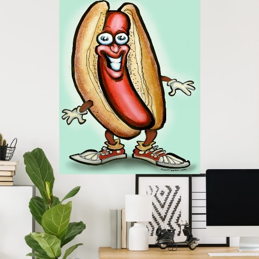 Hot Dog Typ Poster (Heimbüro)