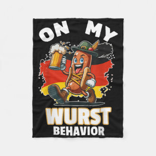 Hot Dog über mein Wurst-Verhalten lustige deutsche Fleecedecke