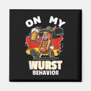 Hot Dog über mein Wurst-Verhalten lustige deutsche Magnet
