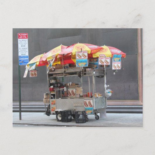 Hot Dog Vendor Postkarte (Vorderseite)