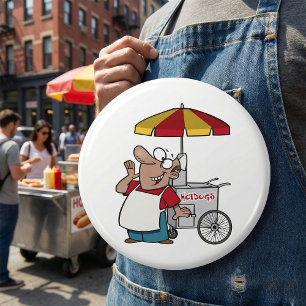 Hot-Dog-Wagen-Verkäufer Straßenverkäufer Button