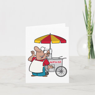 Hot-Dog-Wagen-Verkäufer Straßenverkäufer Karte