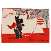 Hot Dog! Weihnachten Große Geschenktüte (Rückseite)