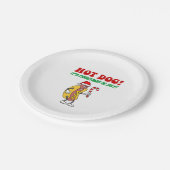 Hot Dog Weihnachten im Juli Teller (Schrägansicht)