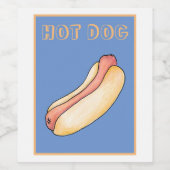 Hot Dog Weinetikett (Einzelnes Label)