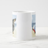 Hot Dog | Welpe im Schwimmbecken Jumbo-Tasse (Vorderseite)