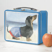 Hot Dog | Welpe im Schwimmbecken Metall Brotdose (Beispiel)