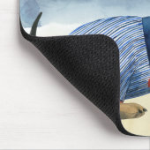 Hot Dog | Welpe im Schwimmbecken Mousepad (Ecke)