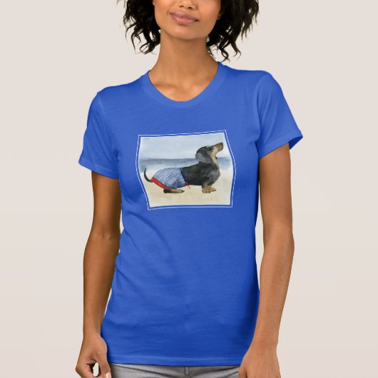 Hot Dog | Welpe im Schwimmbecken T-Shirt (Vorderseite)