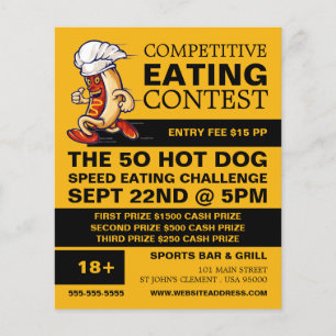 Hot Dog - Wettbewerb/Speed Eating Contest Flyer
