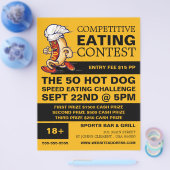 Hot Dog - Wettbewerb/Speed Eating Contest Flyer (Einzeln)