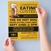 Hot Dog - Wettbewerb/Speed Eating Contest Flyer (Hand)