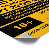 Hot Dog - Wettbewerb/Speed Eating Contest Poster (Ecke)