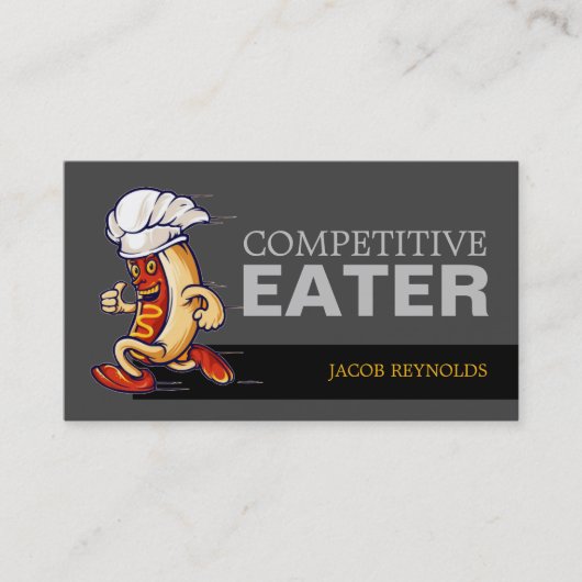 Hot Dog - Wettkampffeffer/Speed Eater Visitenkarte (Vorderseite)