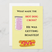 Hot Dog Witz lachen darüber Einladung (Vorne/Hinten)
