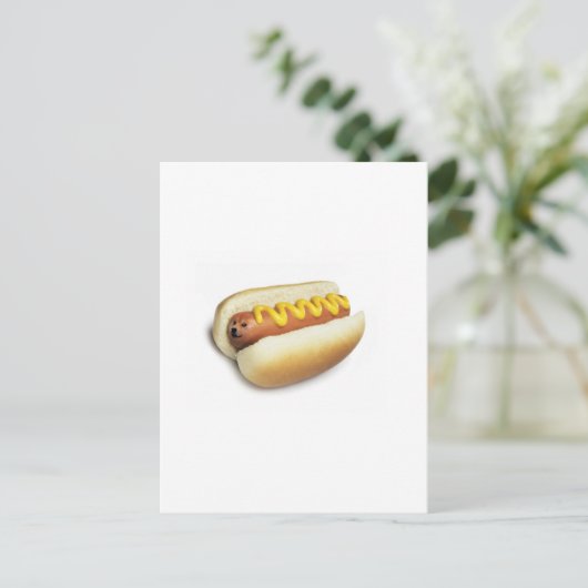 Hot Doge Postkarte (Stehend Vorderseite)