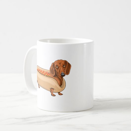 Hot doggy kaffeetasse (Vorderseite Links)