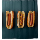 Hot Dogs and Buns Duschvorhang (Vorderseite)