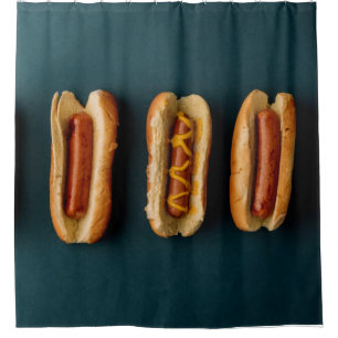Hot Dogs and Buns Duschvorhang