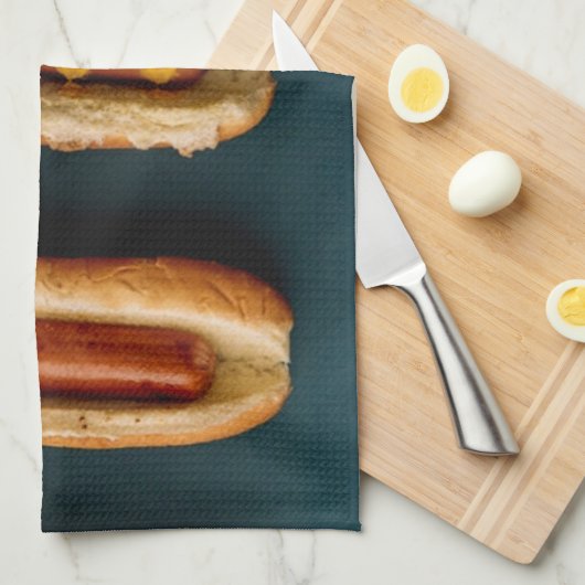 Hot Dogs and Buns Geschirrtuch (Viertel Falte)