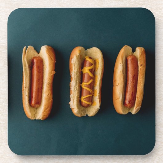 Hot Dogs and Buns Getränkeuntersetzer (Vorderseite)
