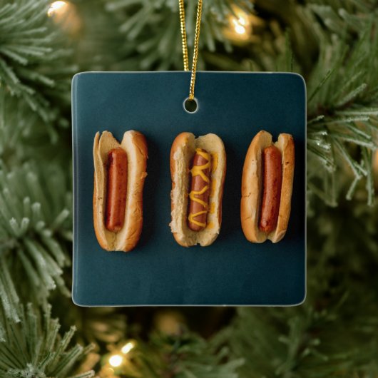 Hot Dogs and Buns Keramikornament (Baum)